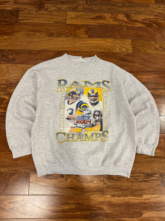2000 St Louis Rams Warner & Faulk Crewneck (XL)