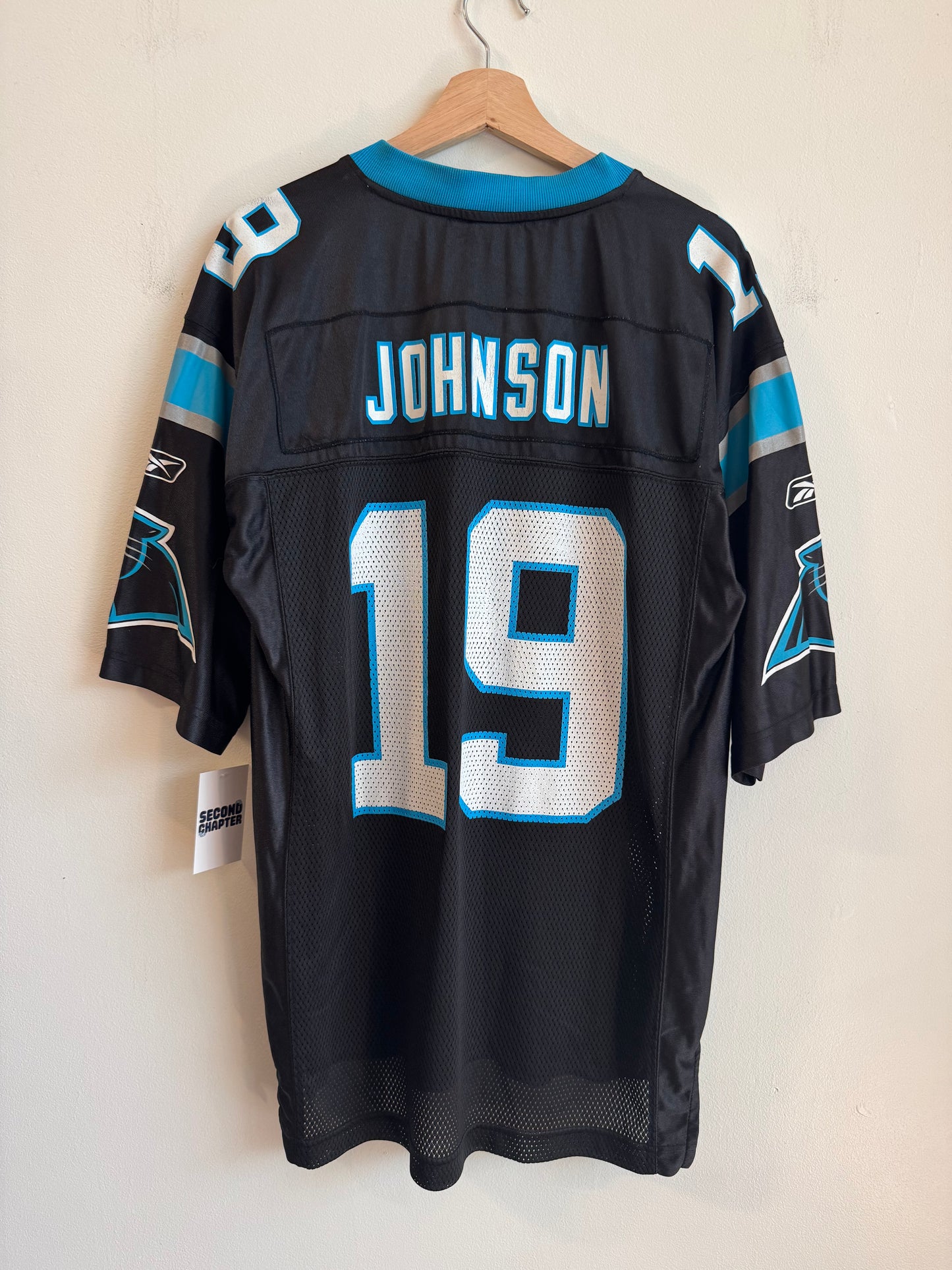 00s Carolina Panthers Keyshawn Johnson Reebok Home Jersey (M)