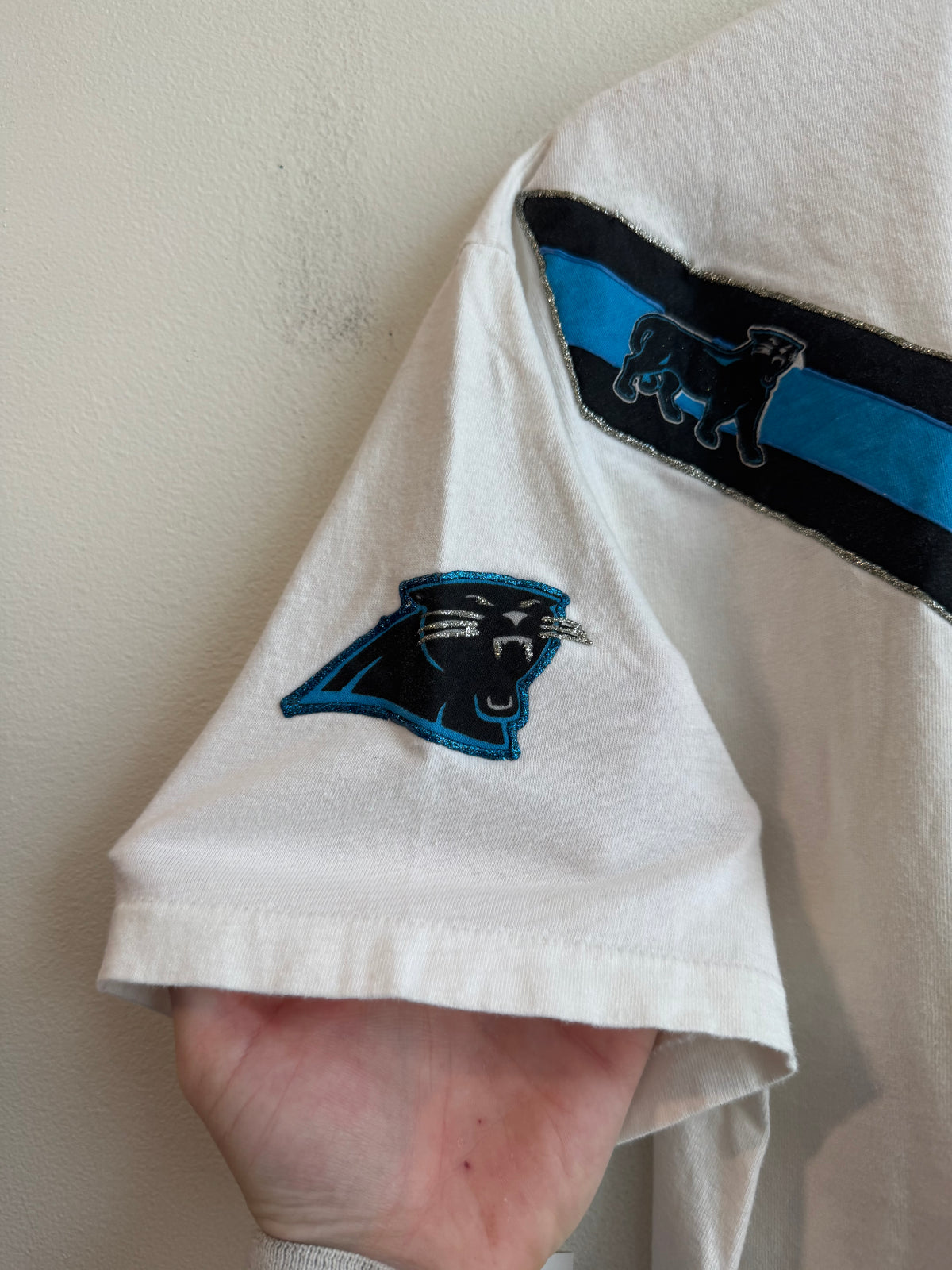 1996 Carolina Panthers Vintage Custom Glitter Tee (L)