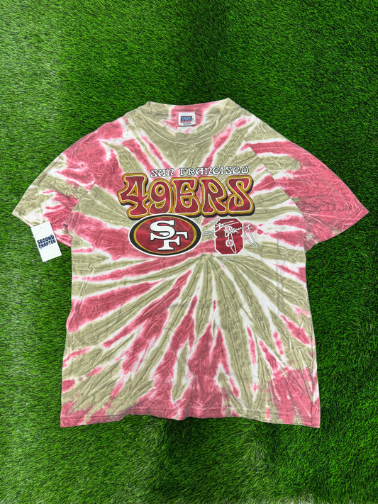 1999 San Francisco 49ers Steve Young #8 Tie Dye Tee (XL)