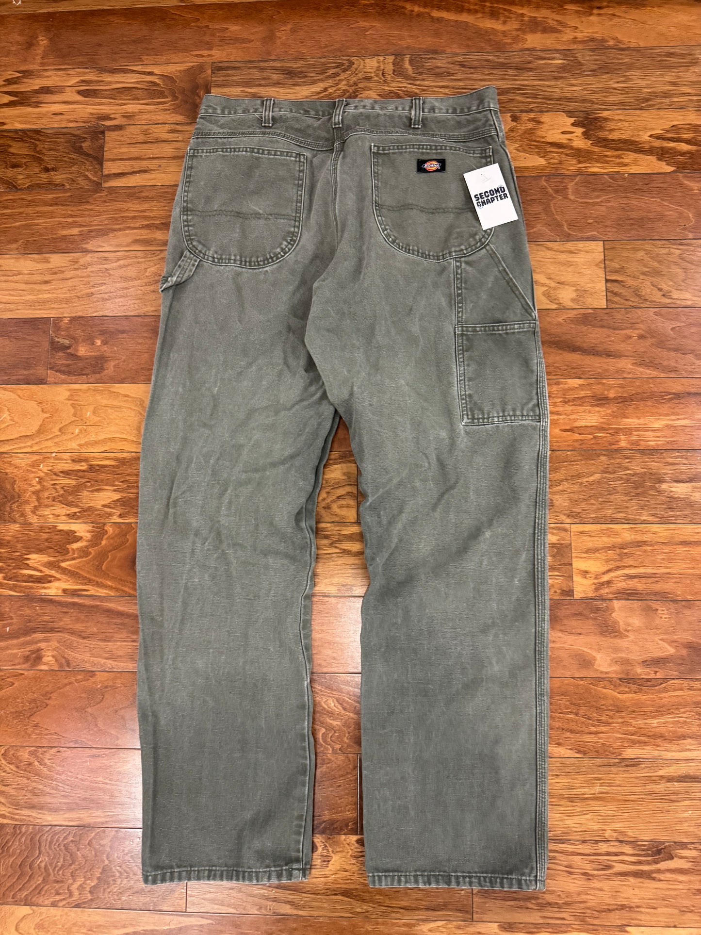2012 Dickies Black Tab Olive Carpenter Pants (36 x 34)