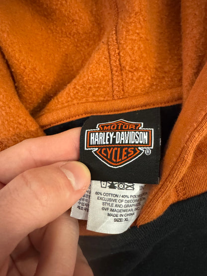 00s Harley Davidson Kokomo, IN Embroidered Hoodie (XL)