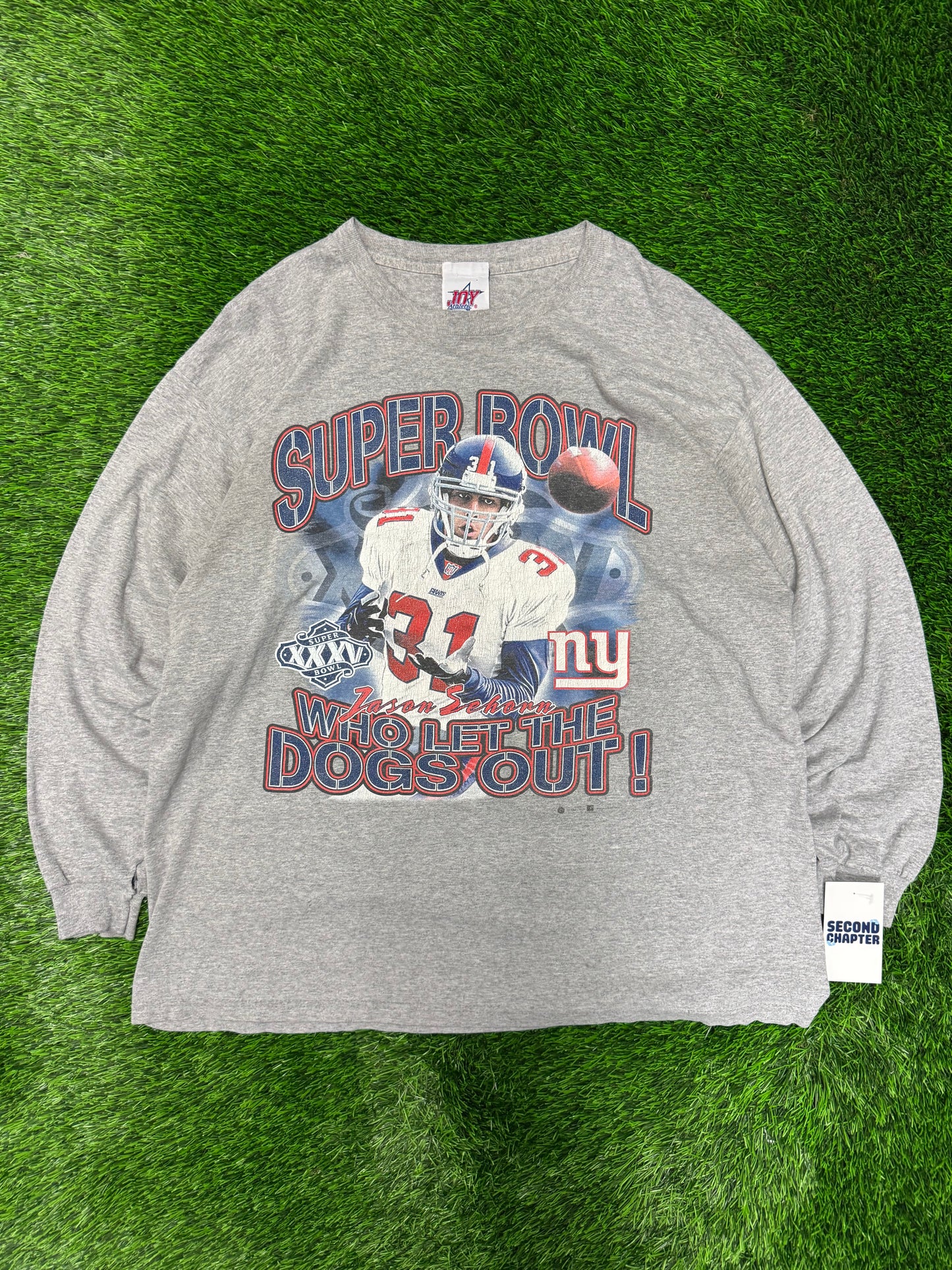 00s NY Giants Jason Sehorn Long Sleeve Shirt (XL)