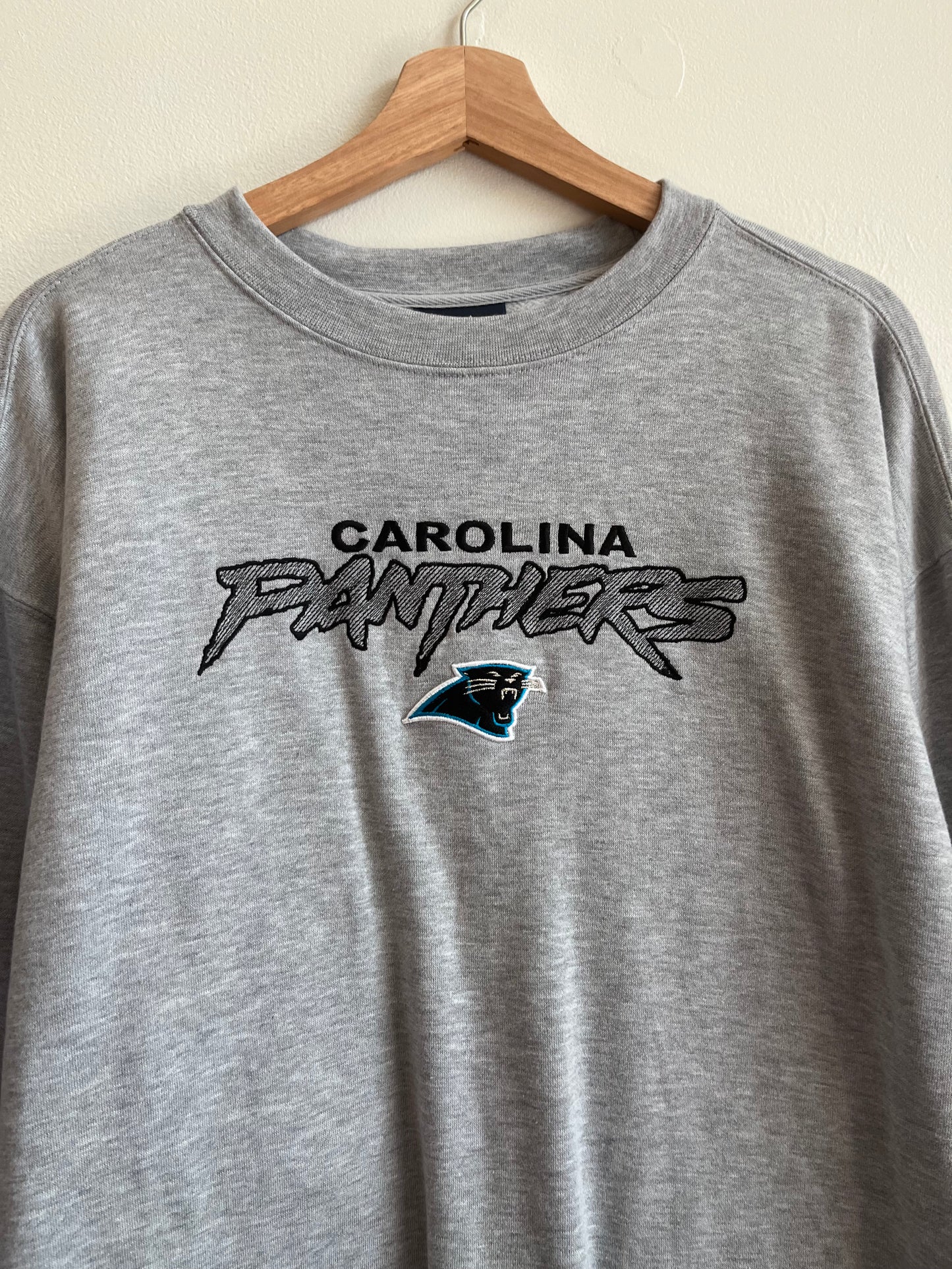 90s Carolina Panthers Majestic Cat Stratch Crewneck (L)