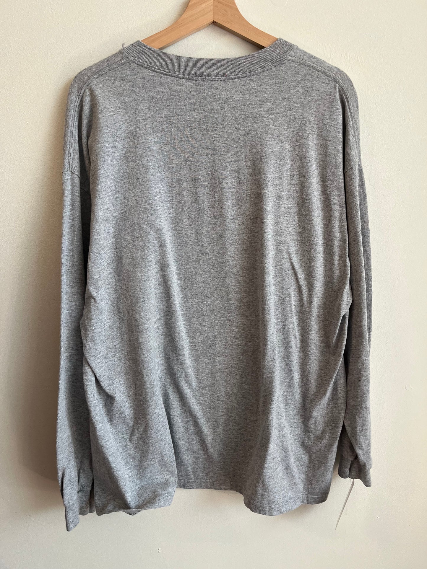2003 Carolina Panther Grey Reebok NFL NFC Champions Long Sleeve Shirt (L)