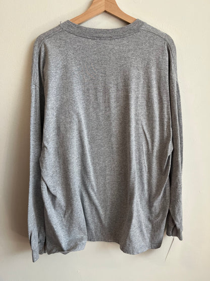 2003 Carolina Panther Grey Reebok NFL NFC Champions Long Sleeve Shirt (L)
