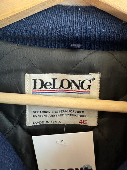 80s UNC DeLong True Vintage Embroidered Varsity Jacket (L)