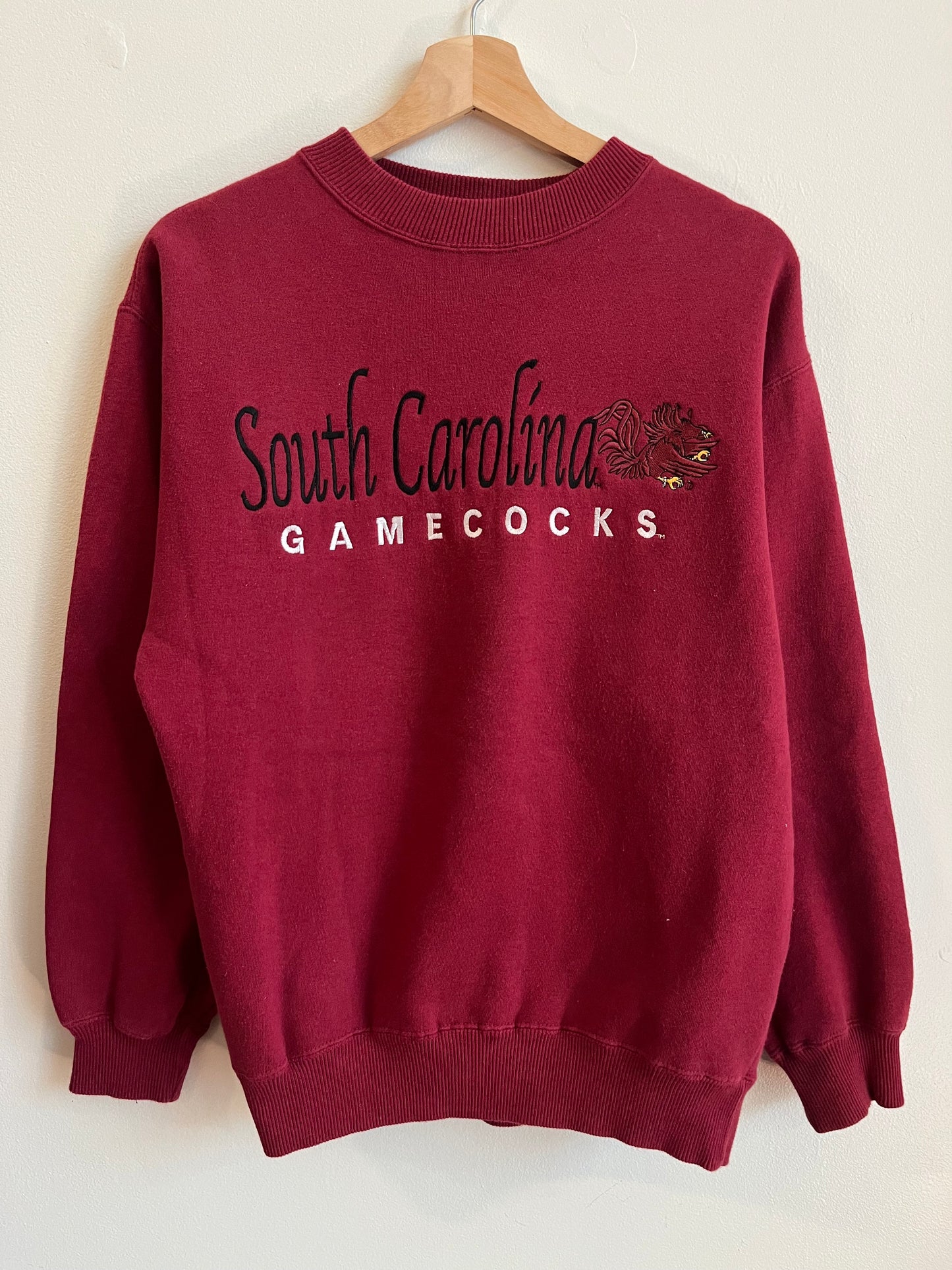 90s USC South Carolina Gamecocks Champs Embroidered Crewneck (L)