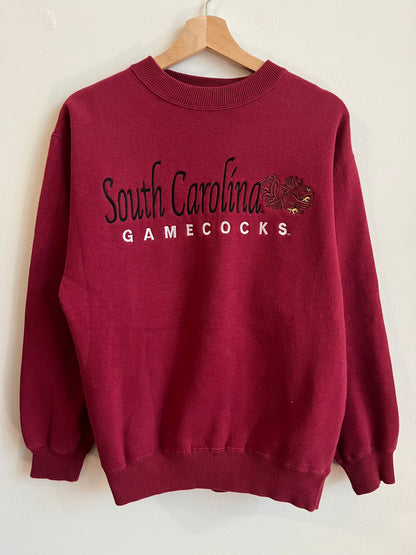 90s USC South Carolina Gamecocks Champs Embroidered Crewneck (L)