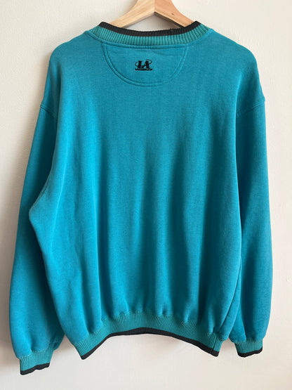 90s Charlotte Hornets Faded Logo Athletic Crewneck (L)