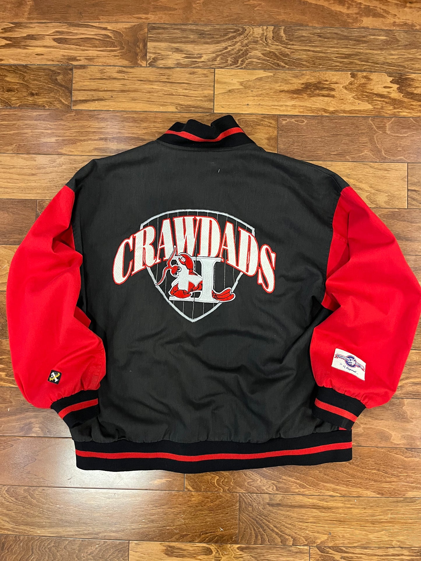 90s Hickory Crawdads Vintage MLB Letterman Jacket (XL)
