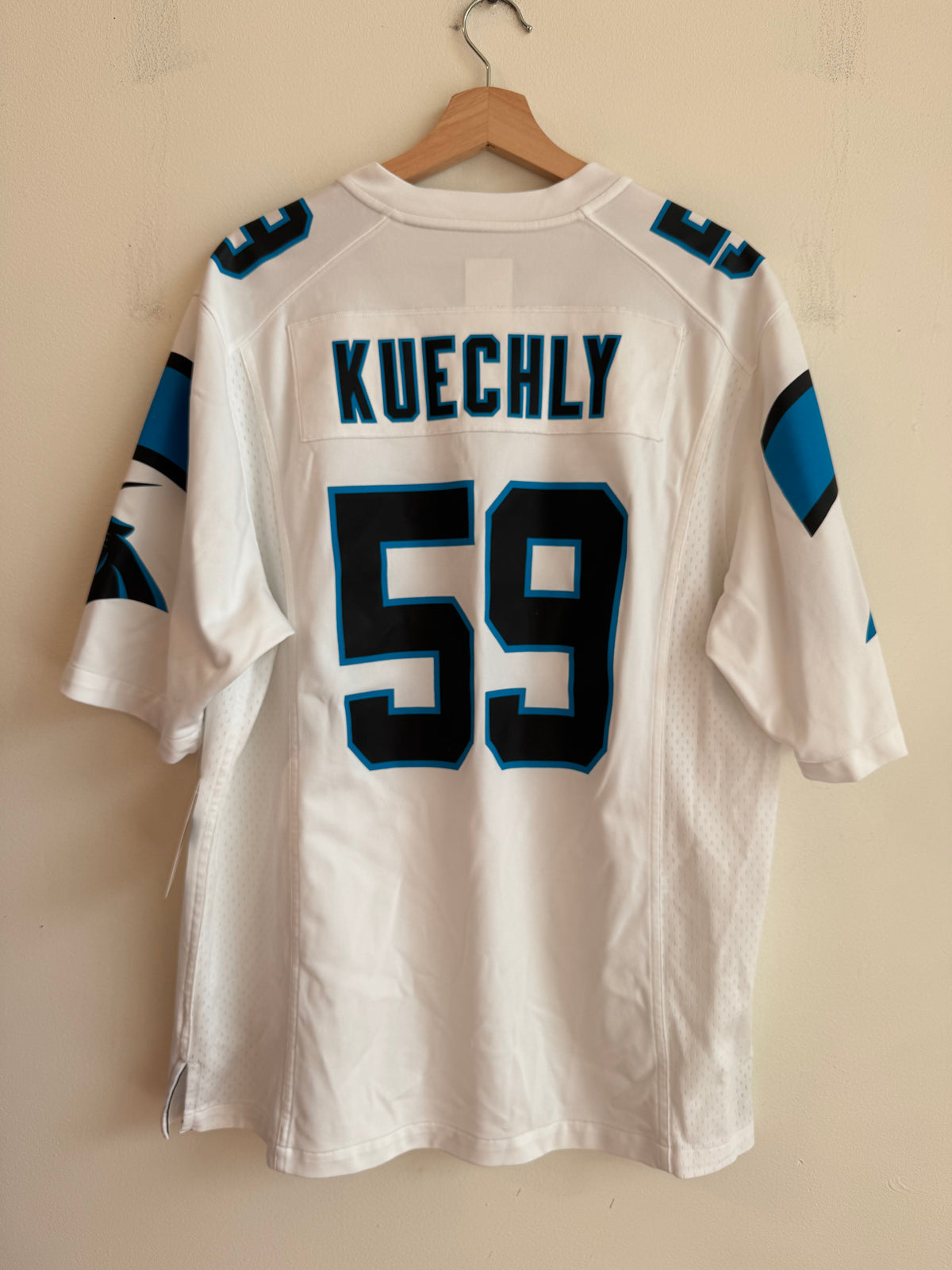 2012 Carolina Panthers Luke Kuechly Away Nike Jersey (L)
