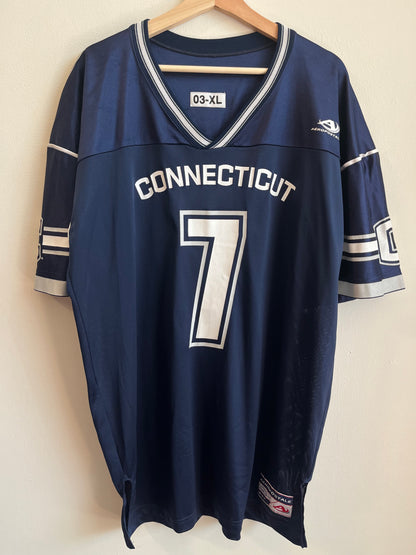 90s UConn Huskies Aeropostale #7 Football Jersey (XL)
