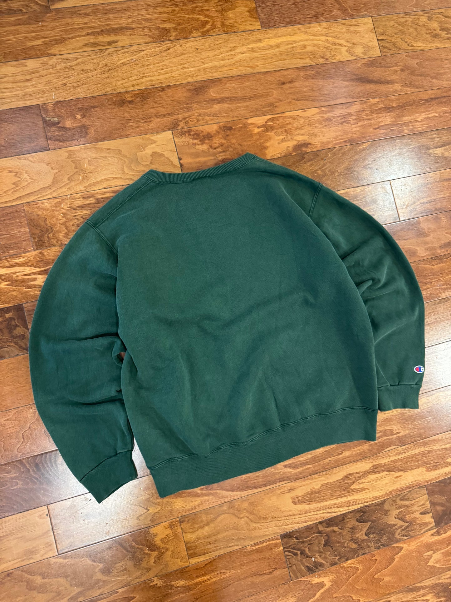 00s Champion Forest Green Crewneck (XL)