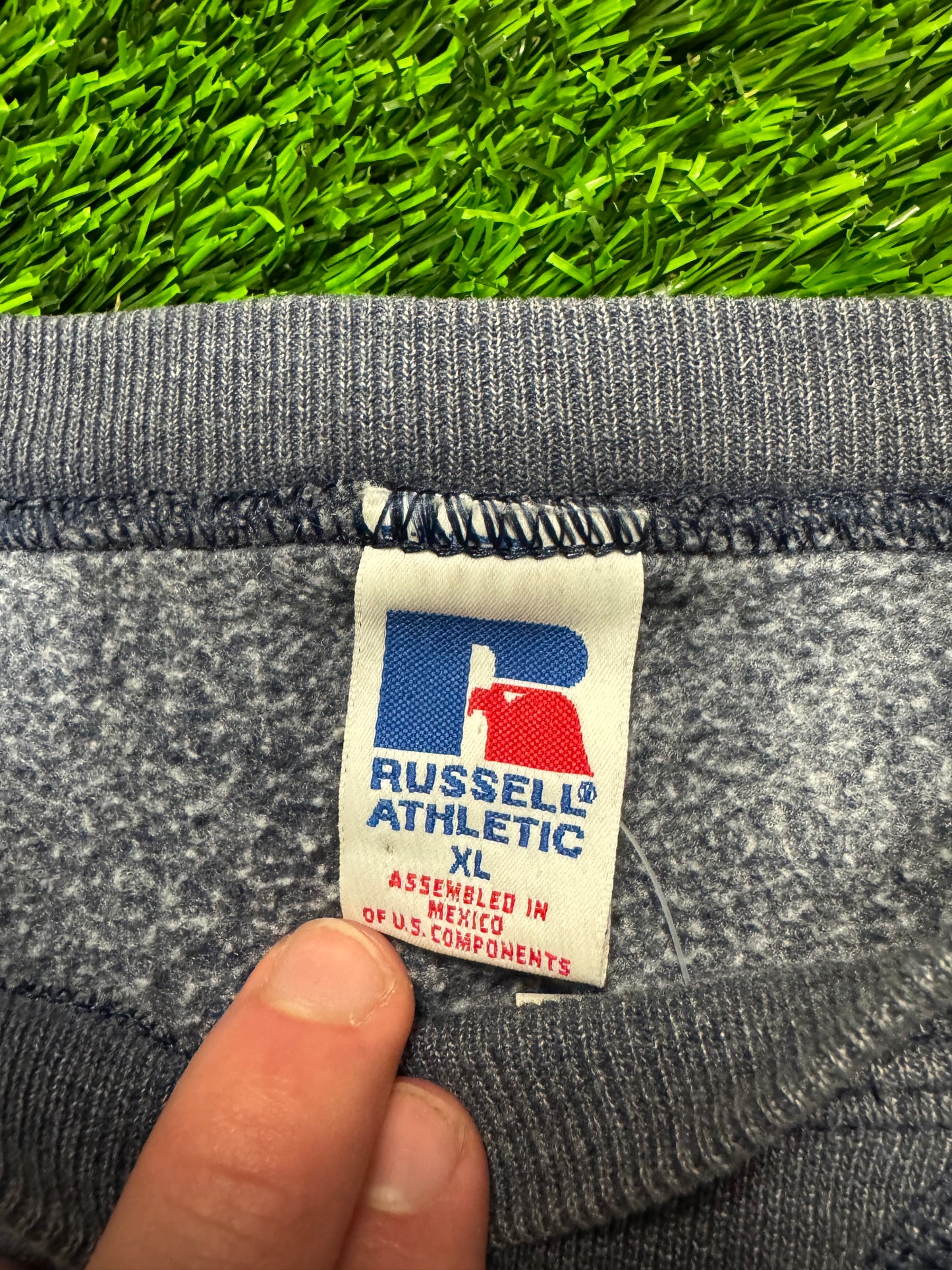 90s Russell Athletics Essential Blue Blank Crewneck (XL)