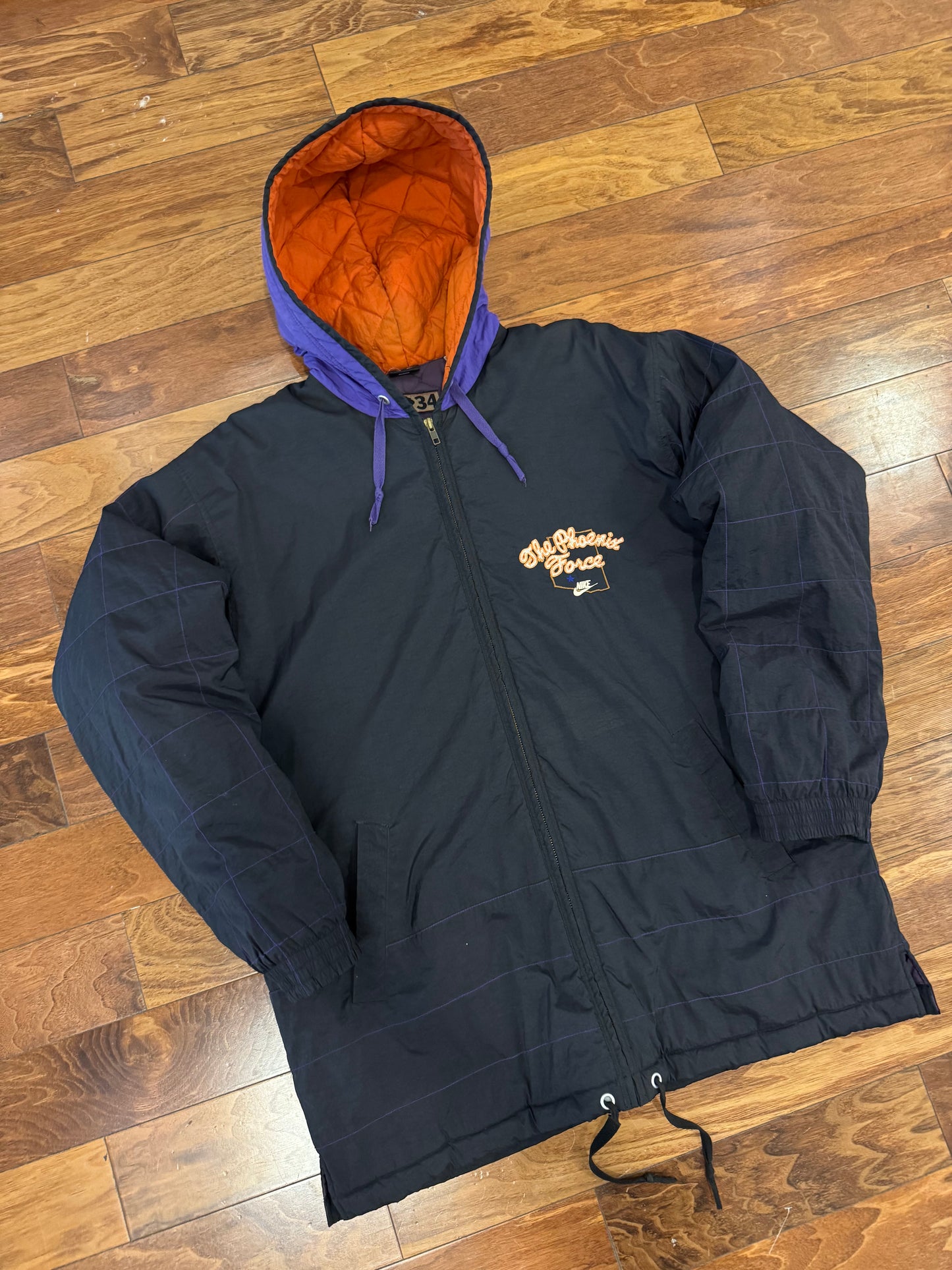 90s Phoenix Suns Charles Barkley Nike Force Parka Puffer Jacket (M)