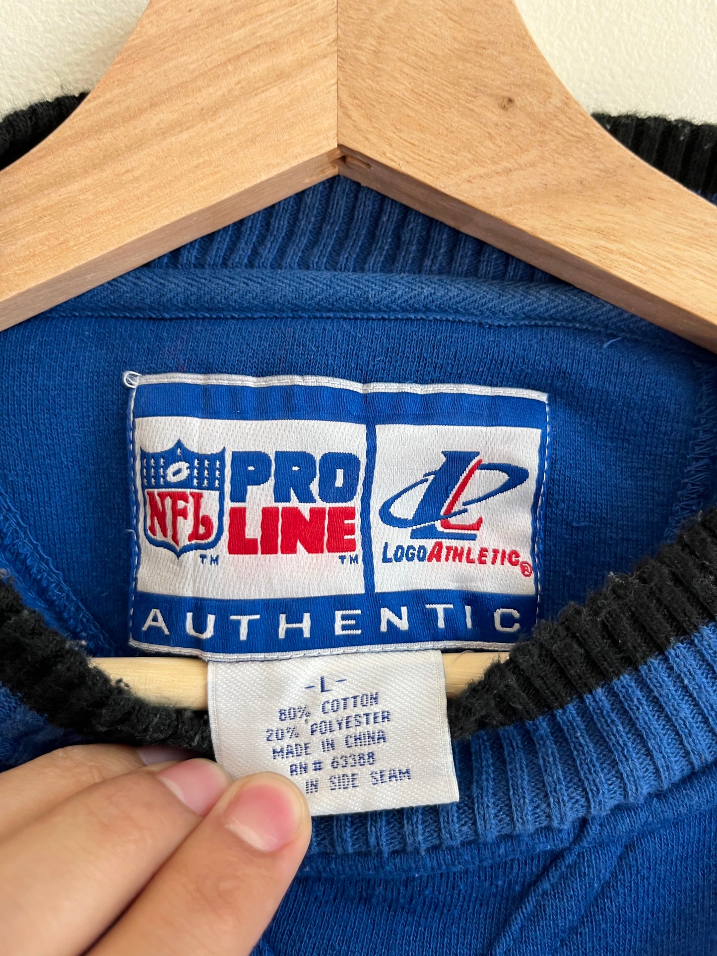90s Indianapolis Colts Logo Athletic Embroidered Crewneck (L)
