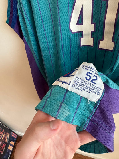 90s Charlotte Hornets Glen Rice Pinstripe NBA Champion Jersey (XL)