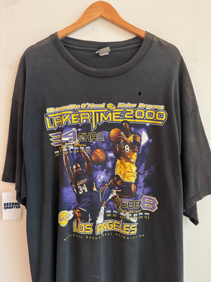 2000 Los Angeles Lakers Lakertime Kobe Bryant + Shaquille O'Neal Vintage Tee (XXL)