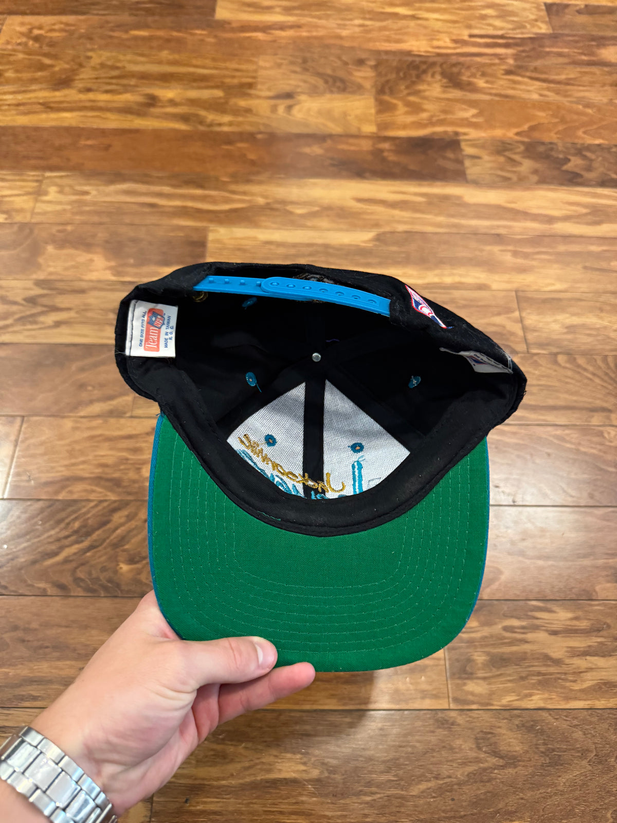90s Jacksonville Jaguars Logo 7 Spell Out Hat (OS)