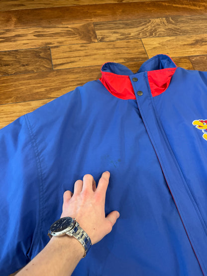 90s Kansas University (KU) Vintage Jayhawks Champion Puffer Jacket (XL)
