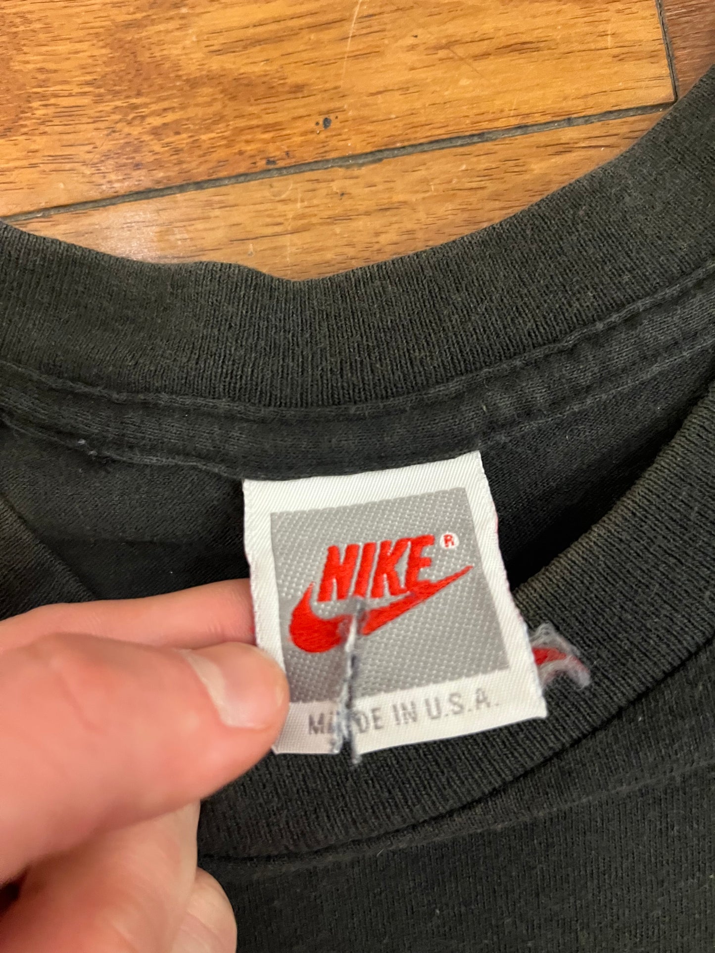 90s Nike Air Jordan "Single Greatest Player Of All Time" Vintage Stats Tee (M)