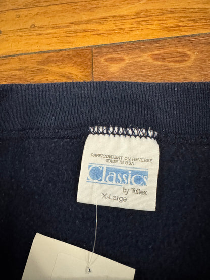 90s Notre Dame Navy Tultex Crewneck (L)