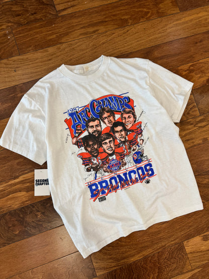 1987 Denver Broncos Caricature Tee (L)