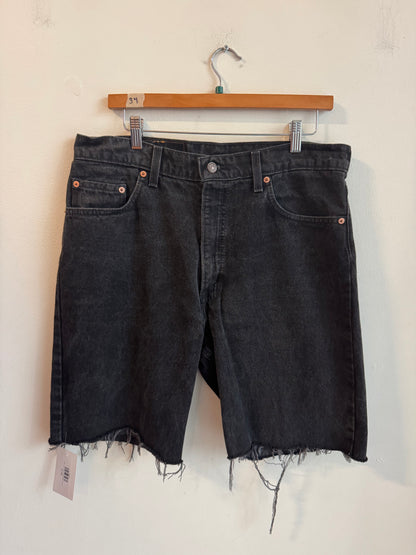 1996 Levi's 550 Black Jean Shorts (36)