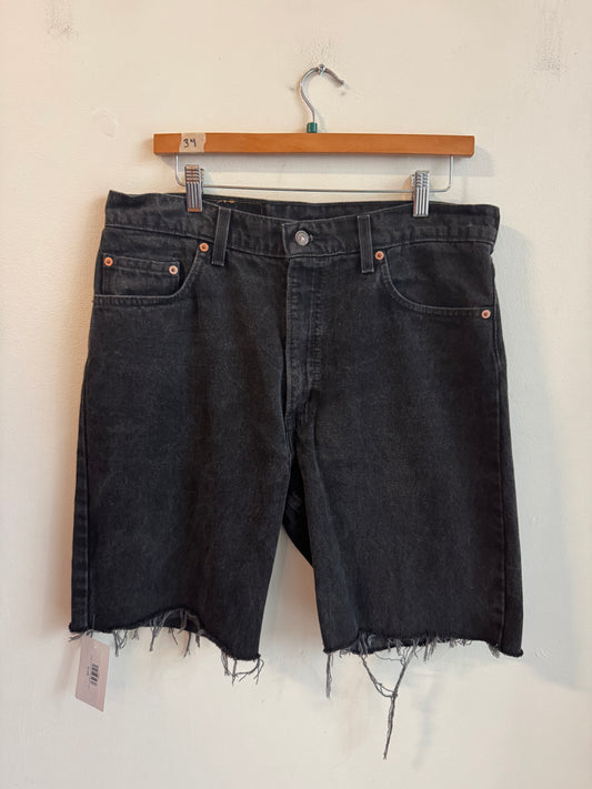 1996 Levi's 550 Black Jean Shorts (36)