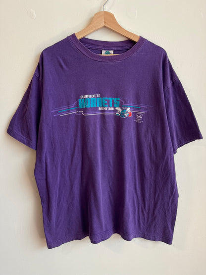 90s Charlotte Hornets Faded Purple The Champ Tee (XL)