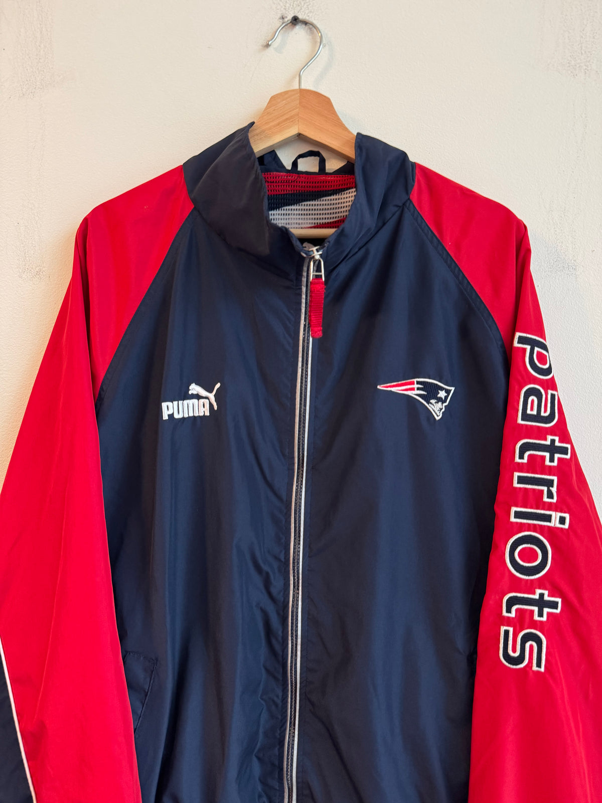 90s New England Patriots Puma Two Tone Windbreaker (XL)