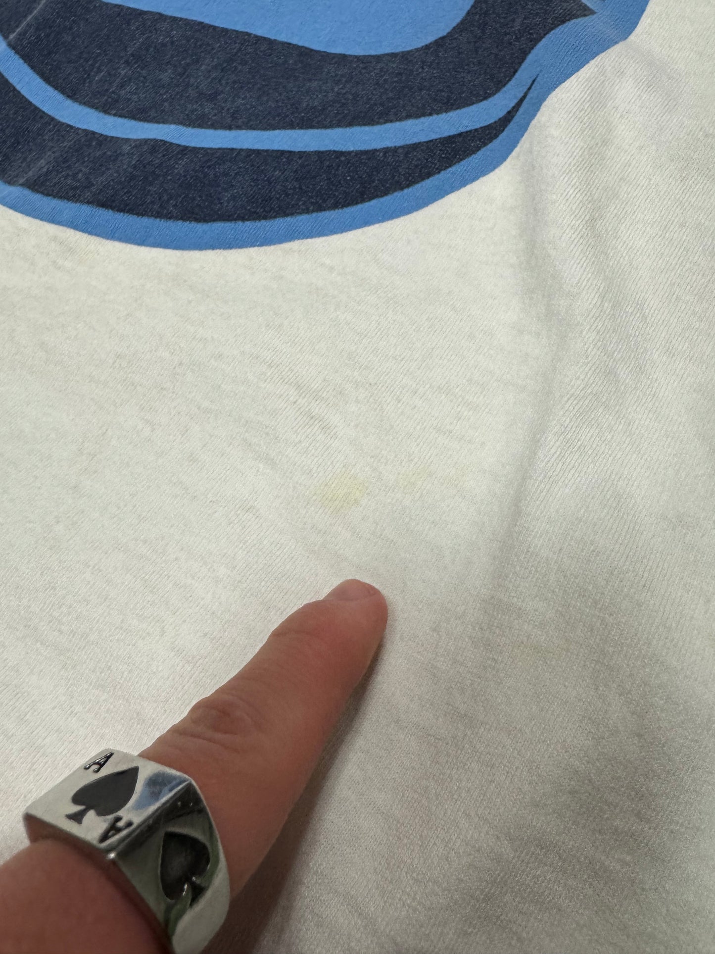 90s Team Nike UNC Colorway Basketball Center Swoosh Boxy Tee (M)