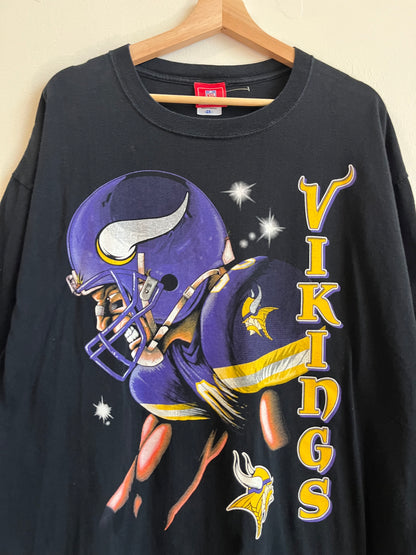 00s Minnesota Vikings Mean Face Graphic Tee (XXL)