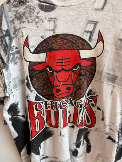 90s Chicago Bulls Street Basketball Cropped AOP Tee (L)