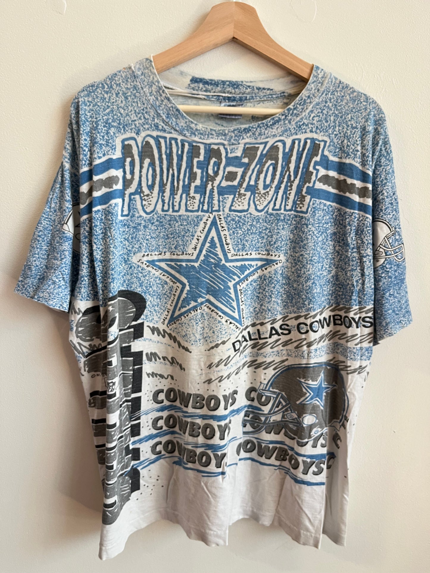 90s Dallas Cowboys MJT's AOP NFL Tee (L)
