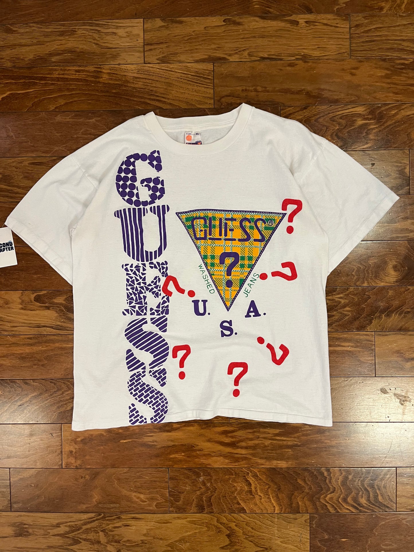 90s Guess Vintage Boot Big Graphic Tee (XL)