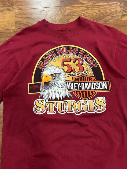 90s Harley Davidson Black Hills Rally Vintage Tee (L)