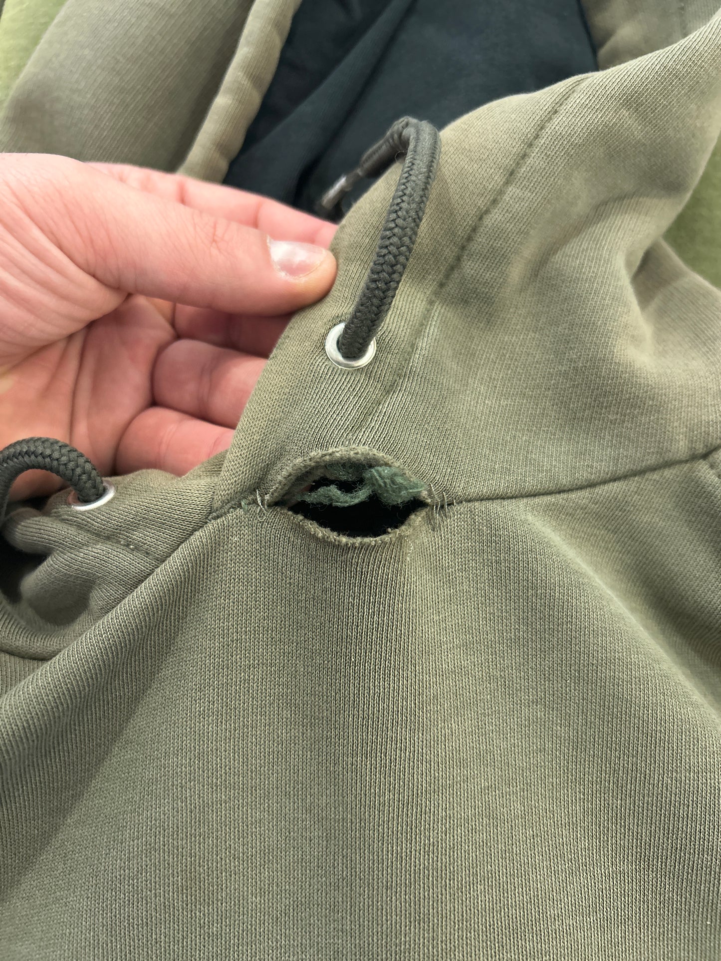 00s Nike Distressed Olive Green Hoodie (L)