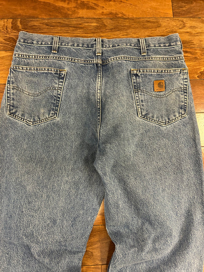 2009 Carhartt Relaxed Fit Faded Blue Jeans (40 x 30)