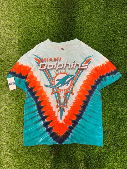 00s Miami Dolphins Tie Dye Majestic Tee (XL)