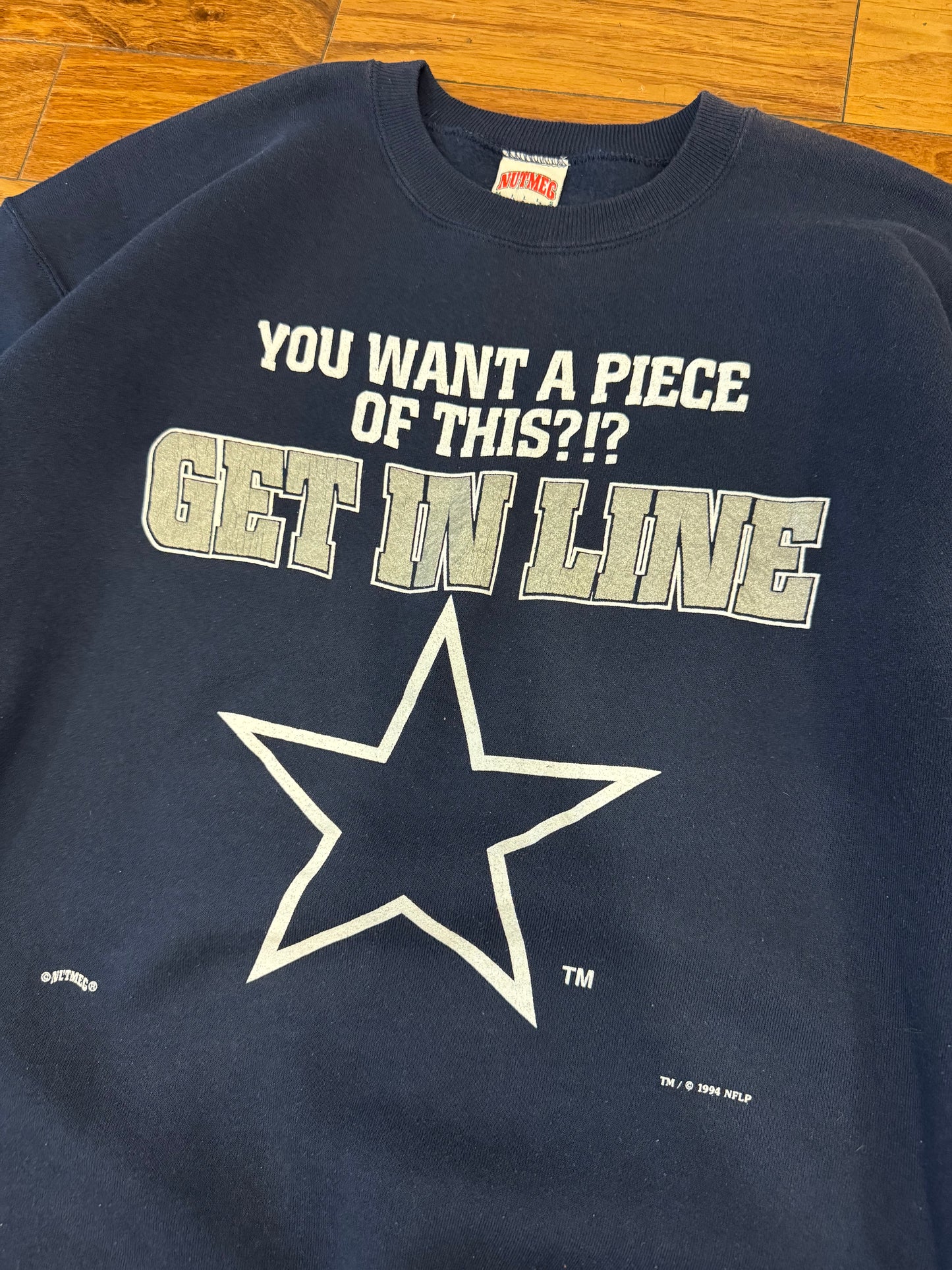 1994 Dallas Cowboys "GET IN LINE" Vintage Crewneck (XL)