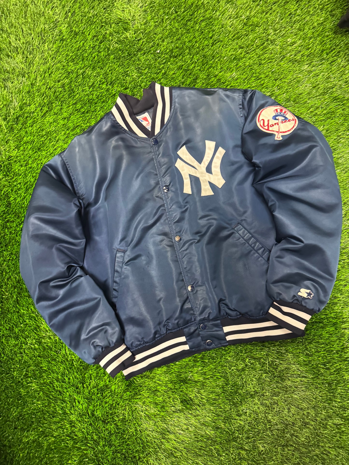 90s New York Yankees Starter Satin Jacket (L)
