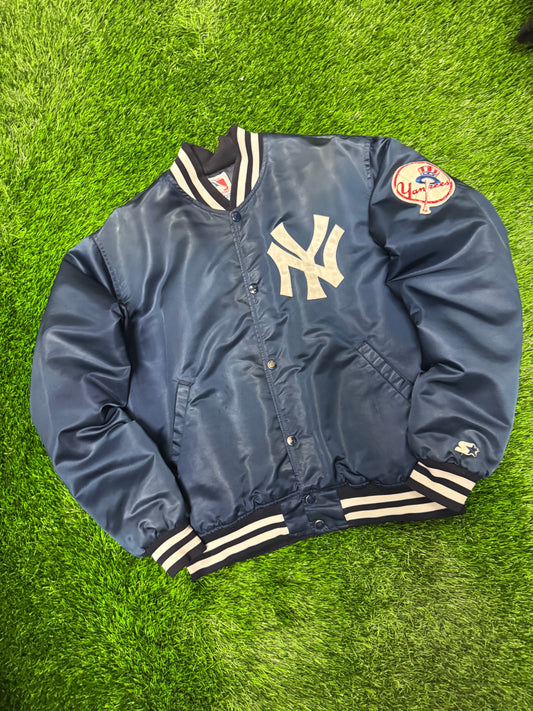 90s New York Yankees Starter Satin Jacket (L)