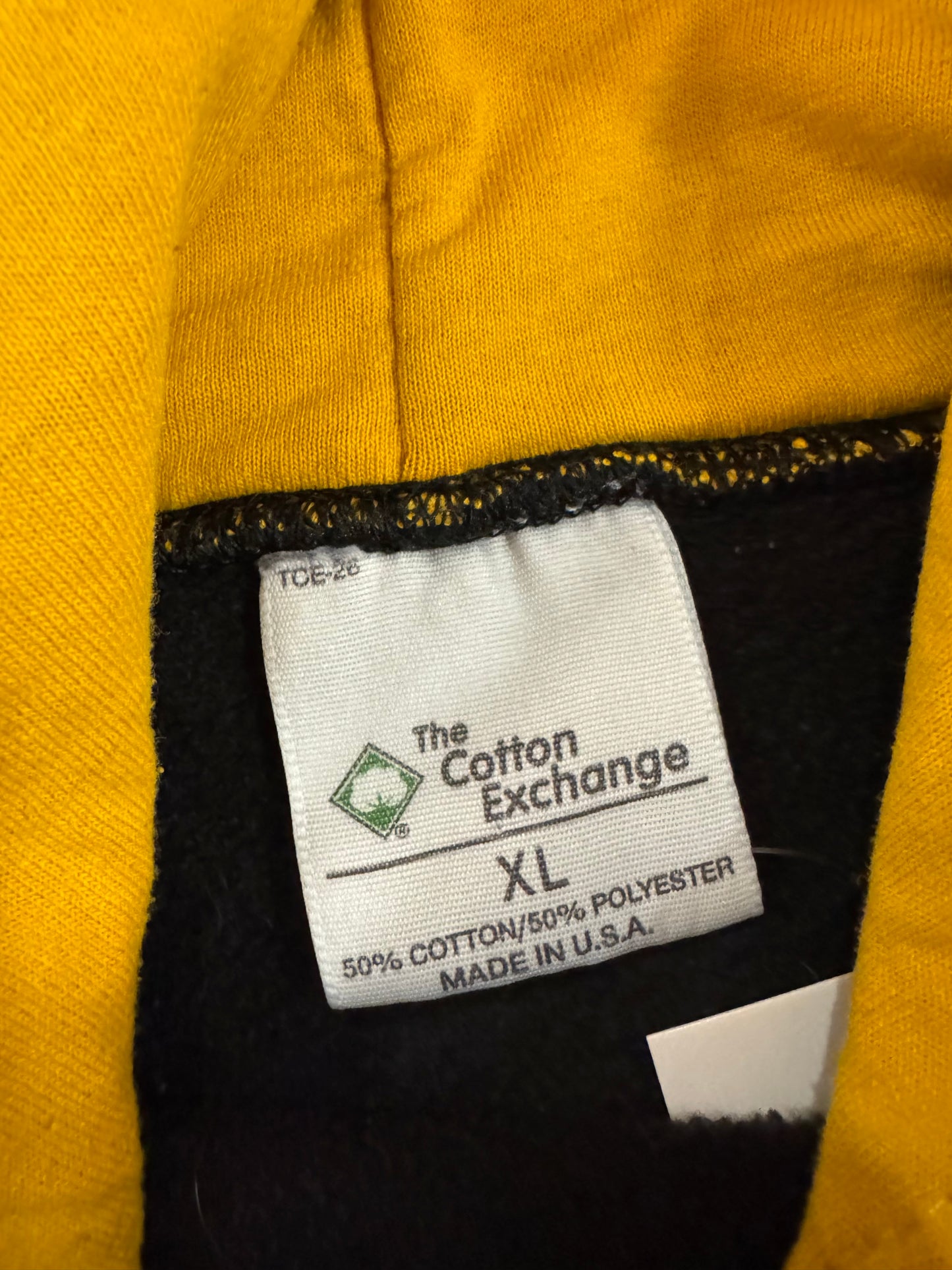 90s Appalachian State Black Paint Distressed Hoodie (XL)