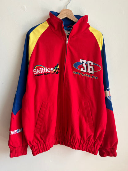 90s Ernie Irvan Skittles NASCAR 36 Motorsport Racing Logo Athletic Jacket