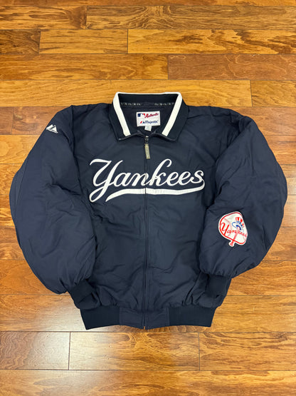 00s New York Yankees Majestic Spell Out Jacket (L)