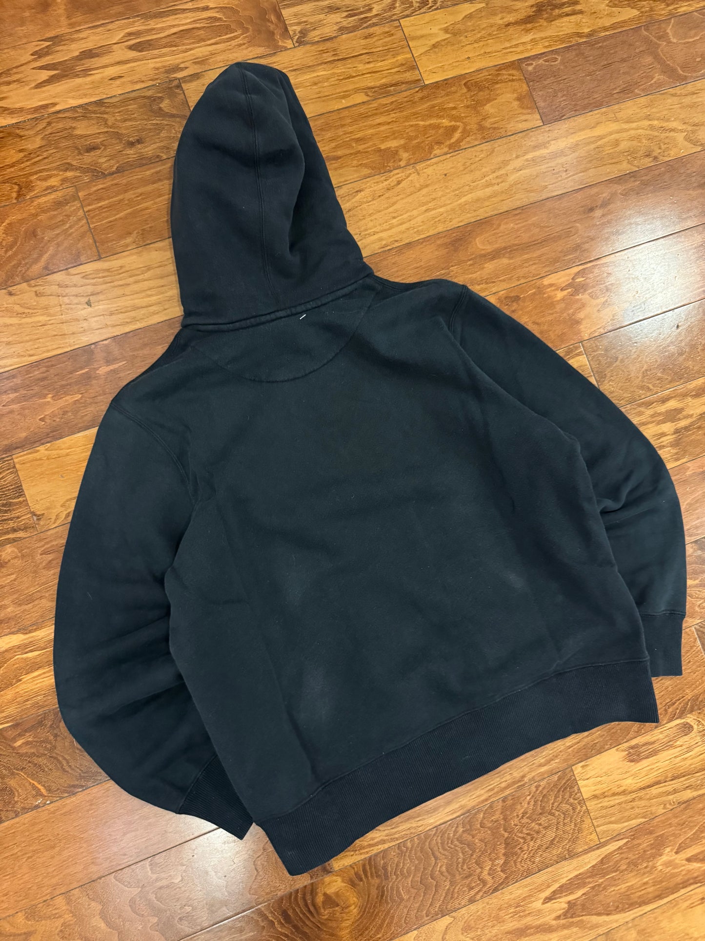 00s Nike Spell Out Swoosh Essential Black Hoodie (L)