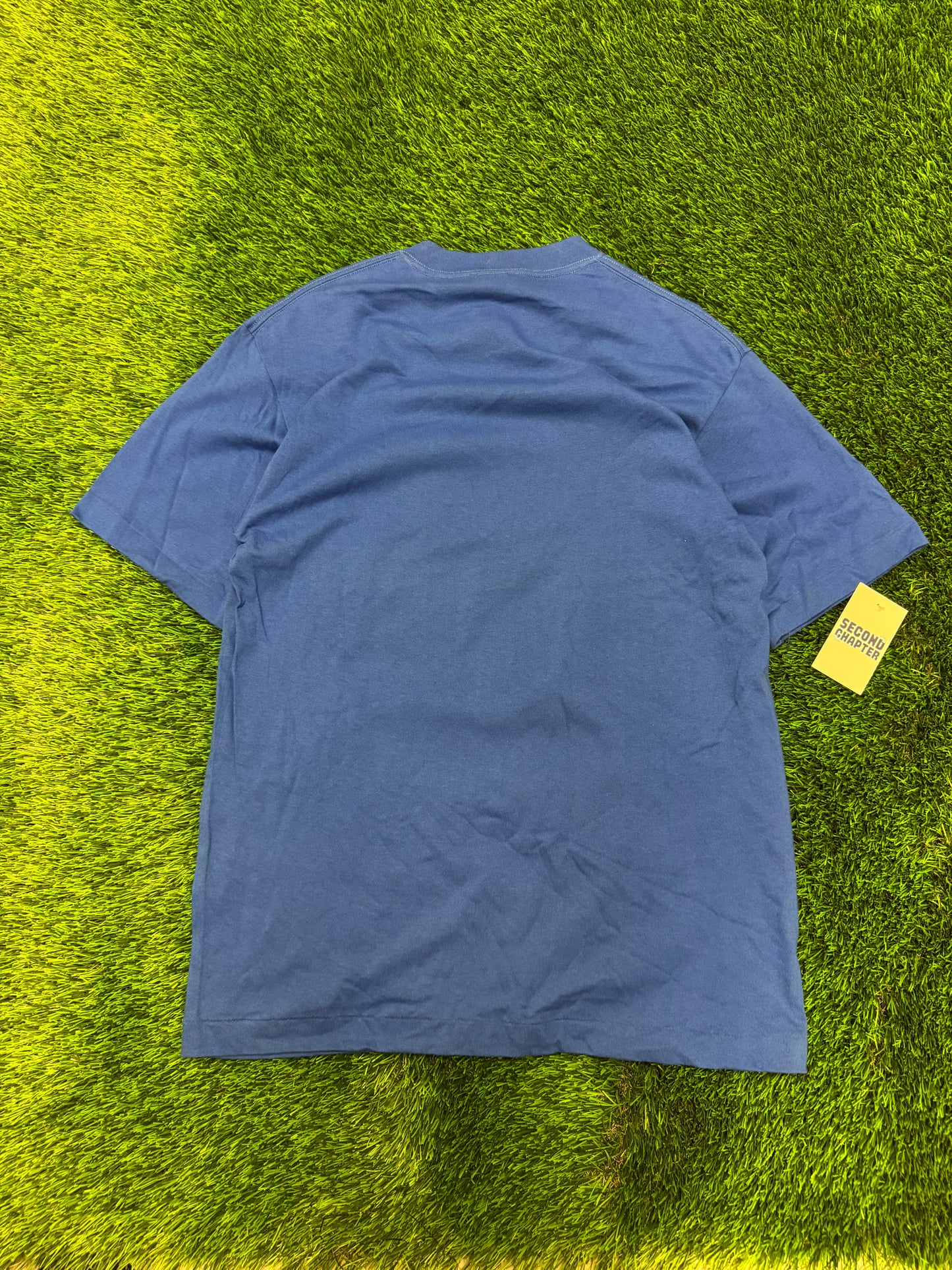 90s NY Giants Spell Out Trench Blue Tee (L)