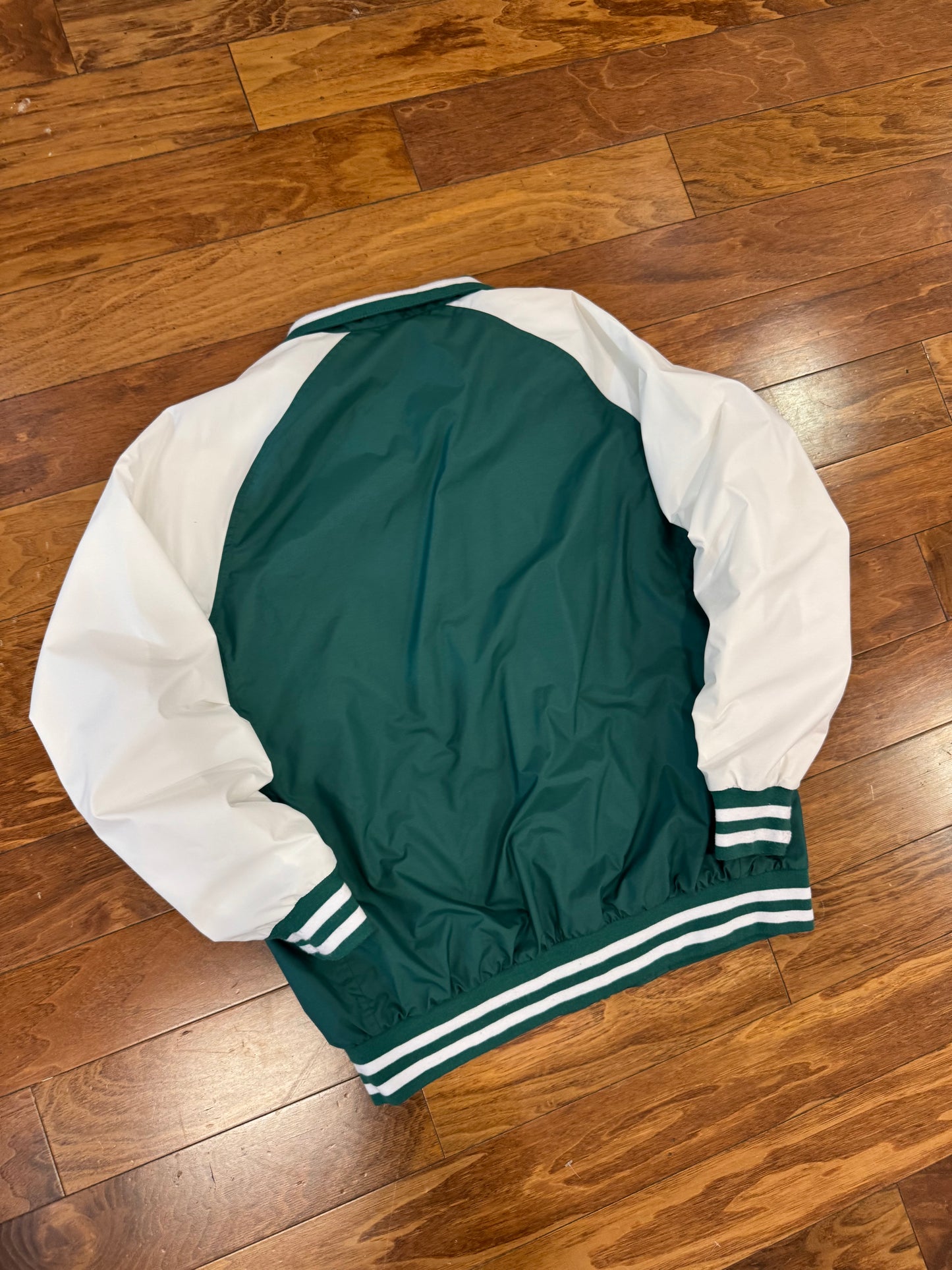 00s Philadelphia Eagles Green & White Windbreaker (L)